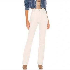 Agolde vintage high rise flare with raw hem